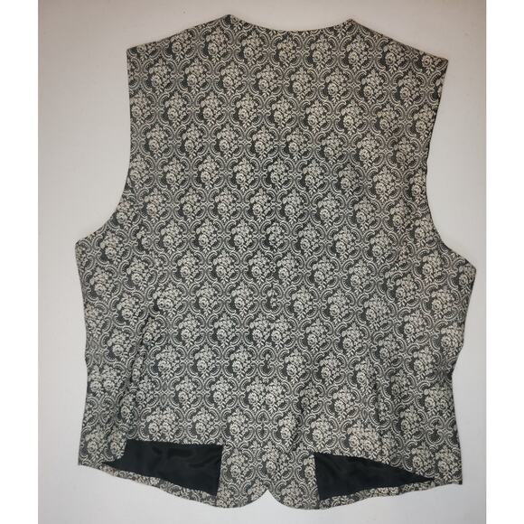 Vintage Liz Claiborne Women's Sz 12 Floral Brocade 5 Button Vest Literary Gothic - Picture 7 of 7